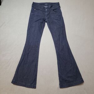 HUDSON Blue Wide Leg Flare Jeans made in USA size 27 dark wash